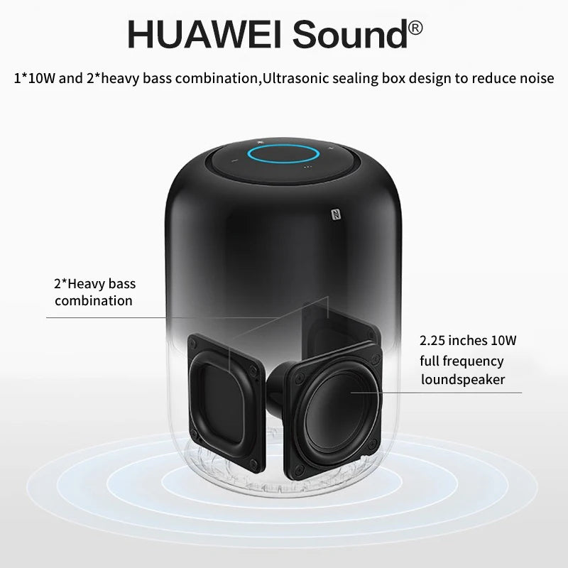 HUAWEI - Original 2 sem fio bluetooth alto-falante portátil à prova d'água extra bass NFC função toque transmissão de som