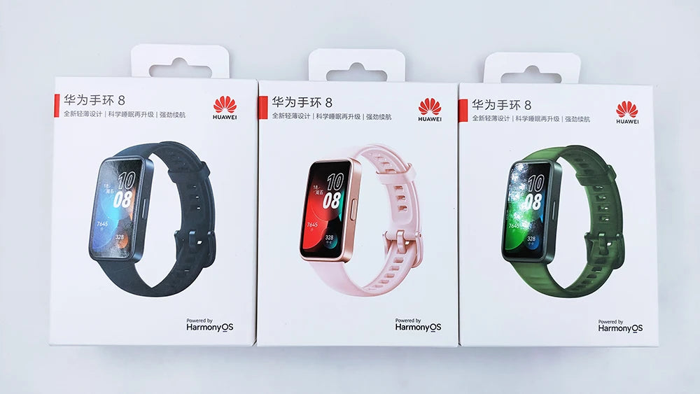 HUAWEI-Banda Inteligente 8, Smartband de Freqüência Cardíaca, Todo o dia, Oxigênio no Sangue, Tela AMOLED 1,47 '', Bateria de 2 Semanas, Original, Novo, 2023