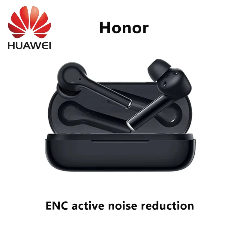 HUAWEI HONOR-Verdadeiros Auscultadores Sem Fio com Cancelamento de Ruído, Auscultadores Bluetooth 5.0, Earbuds TWS, 4-Mic, ENC Headset, Gamer Fone Pro