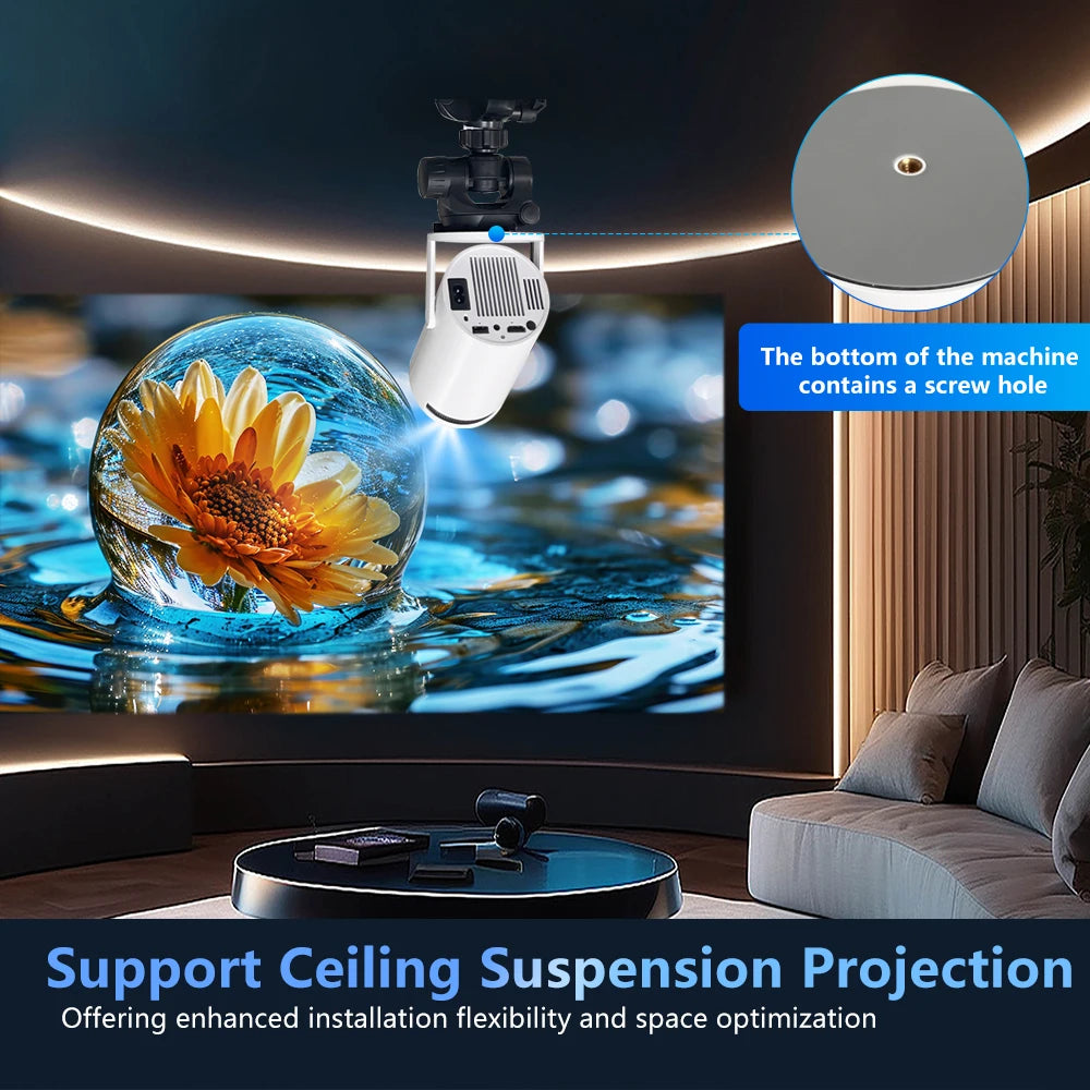 Magcubic-projetor hy300 pro, 4k, android 11, wi-fi duplo 6, 260ansi, allwinner h713, bt5.0, 1080p, 1280x720p, cinema em casa, ao ar livre