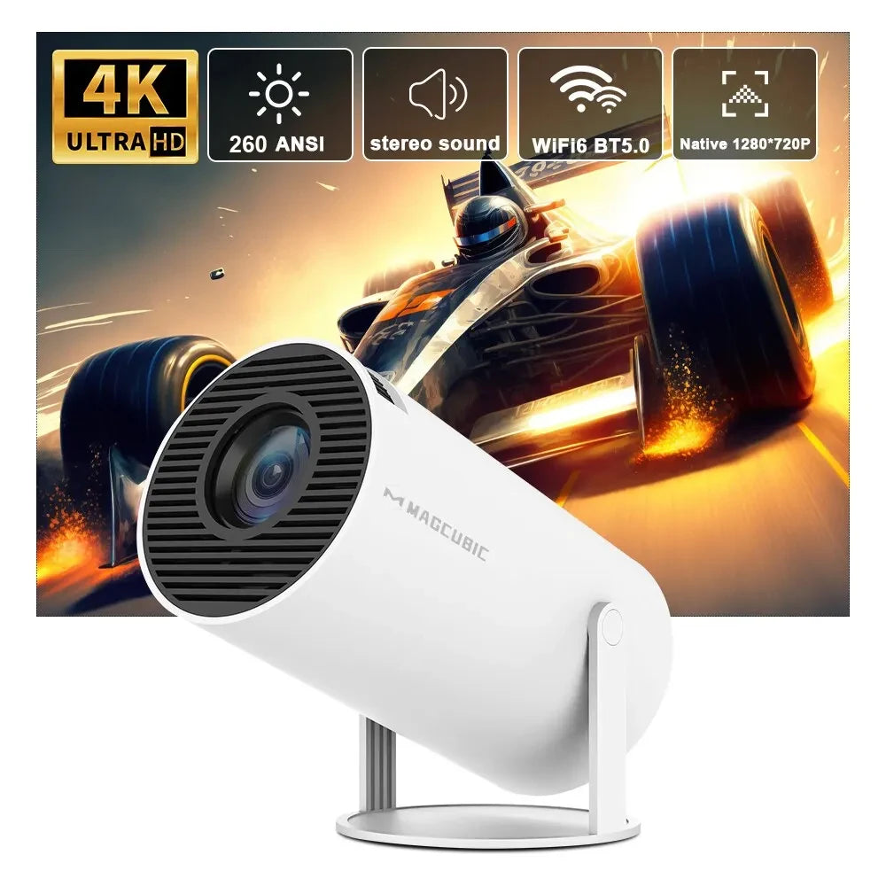 Magcubic-projetor hy300 pro, 4k, android 11, wi-fi duplo 6, 260ansi, allwinner h713, bt5.0, 1080p, 1280x720p, cinema em casa, ao ar livre