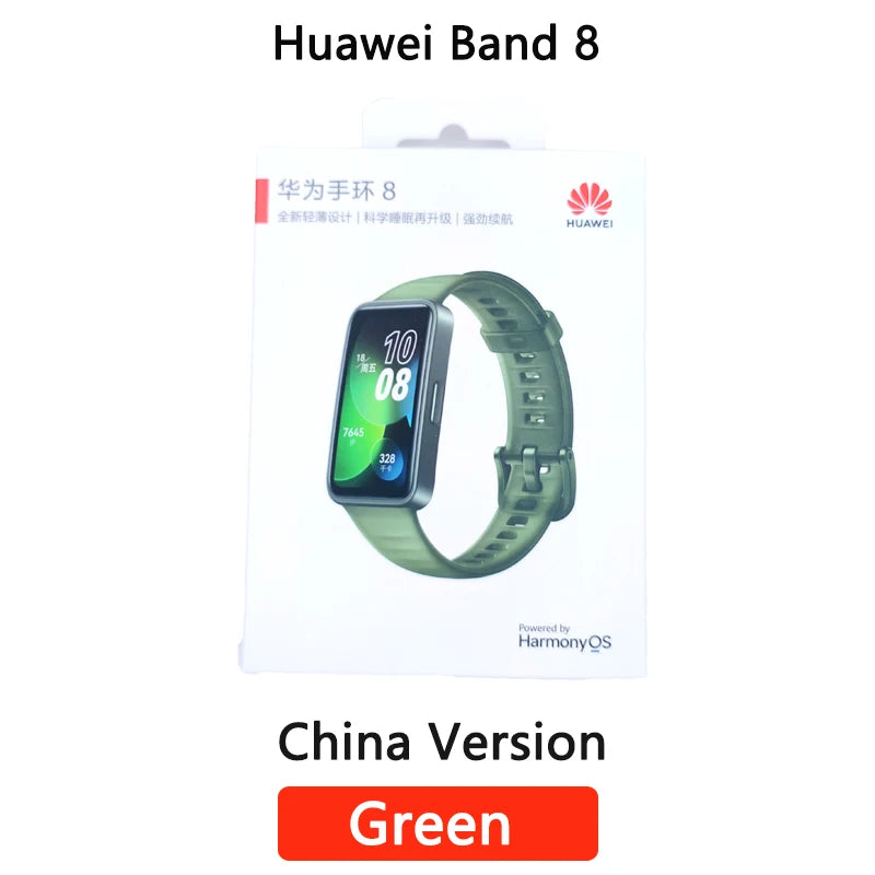 HUAWEI-Banda Inteligente 8, Smartband de Freqüência Cardíaca, Todo o dia, Oxigênio no Sangue, Tela AMOLED 1,47 '', Bateria de 2 Semanas, Original, Novo, 2023