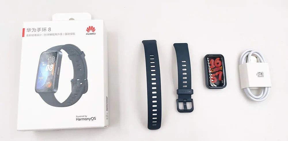 HUAWEI-Banda Inteligente 8, Smartband de Freqüência Cardíaca, Todo o dia, Oxigênio no Sangue, Tela AMOLED 1,47 '', Bateria de 2 Semanas, Original, Novo, 2023